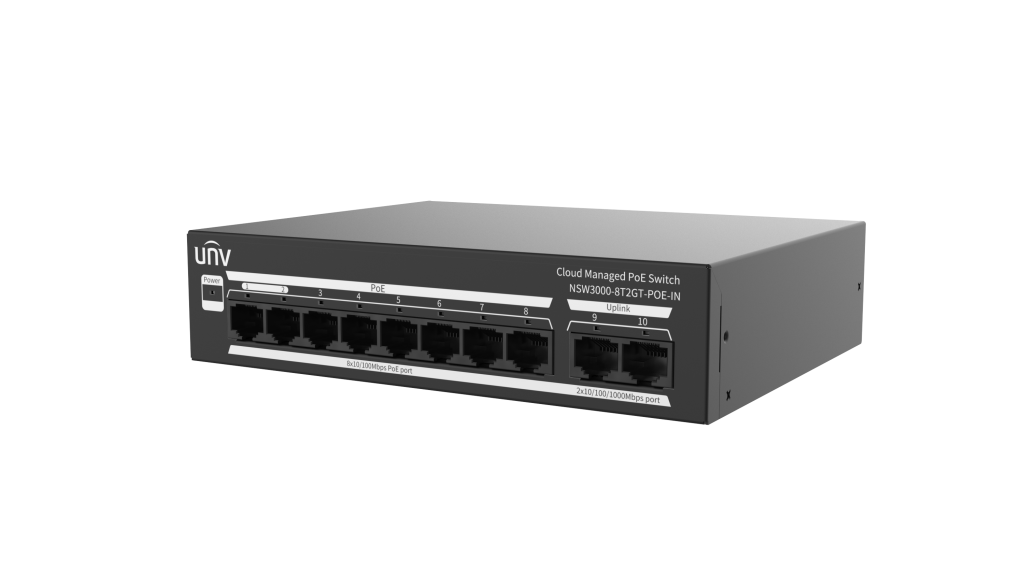 UNV NSW3000-8T2GT-POE-IN Cloud Managed Ethernet PoE Switch