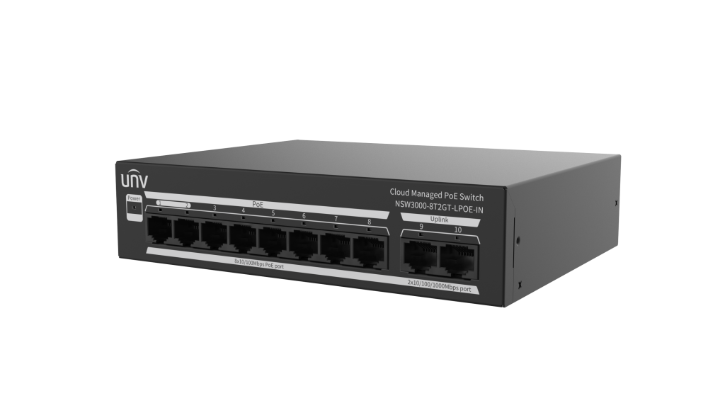 UNV NSW3000-8T2GT-LPOE-IN Cloud Managed Ethernet Low PoE Power Switch